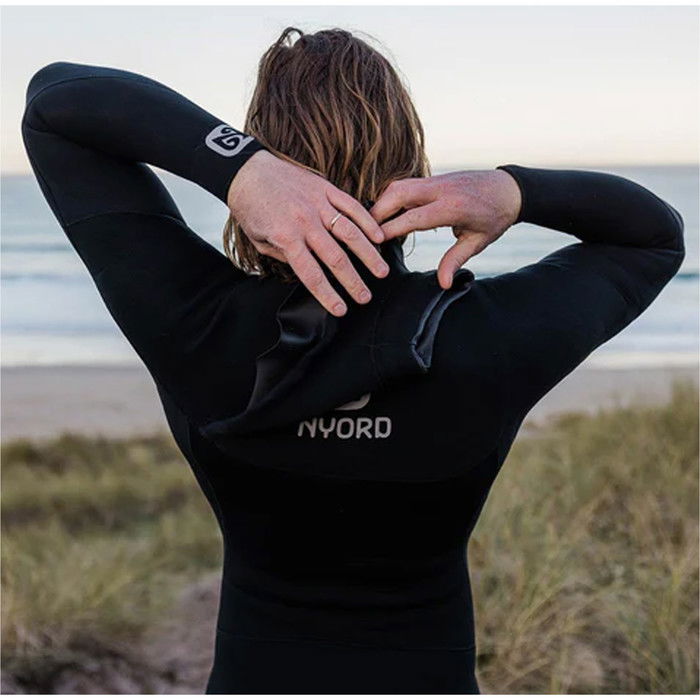 2024 Nyord Mens Furno Warmth 4/3mm Chest Zip GBS Wetsuit FWM43001 - Black